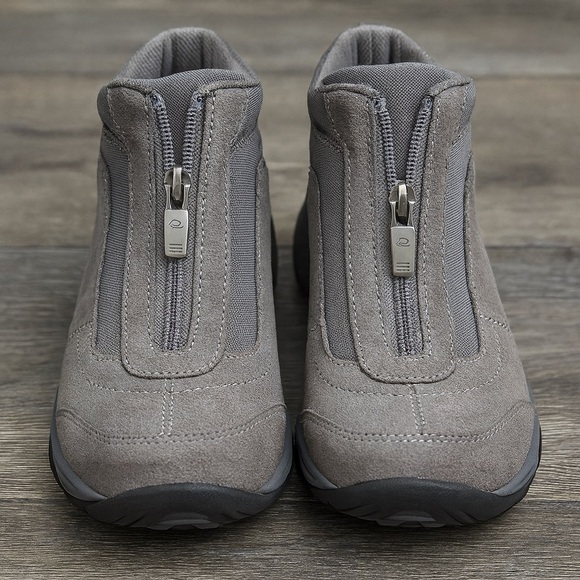 Easy Spirit Gray Ankle Booties with Front Zip - Picture 11 of 11